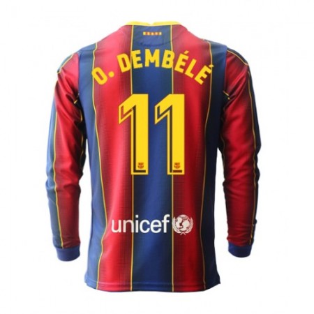 Billiga Fotbollströjor FC Barcelona Ousmane Dembele 11 Hemma tröja 2020/21 Långärmad
